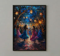 Dabke Festival Art, Levantine Dance Print - Arab Wedding