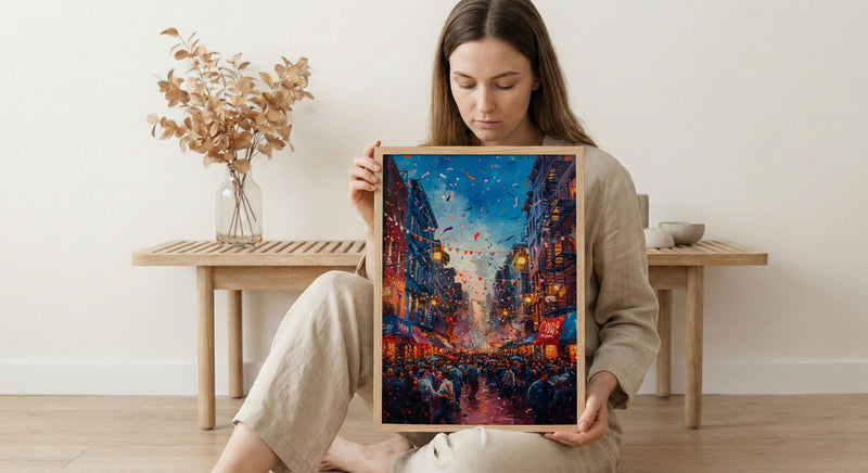 Brooklyn Street Art, Block Party Wedding Print - Urban Decor