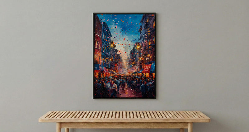 Brooklyn Street Art, Block Party Wedding Print - Urban Decor
