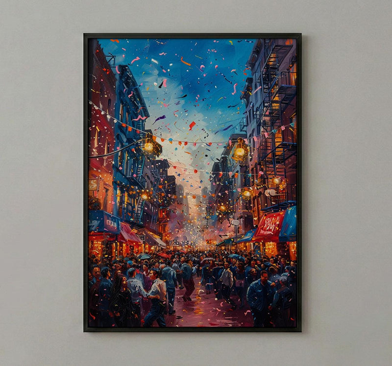 Brooklyn Street Art, Block Party Wedding Print - Urban Decor