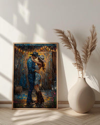 Texas Barn Wedding Art Print, Rustic Country Decor - Anniversary Gift