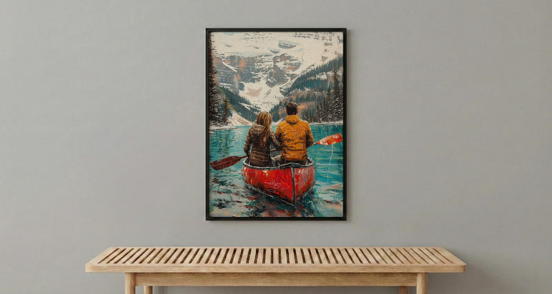 Banff Honeymoon Art, Canadian Rockies Print - Travel Decor