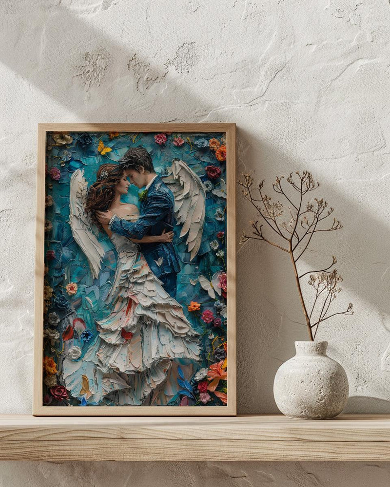 The Lovers Tarot Art Print, Mystic Wedding Decor - Newlywed Gift