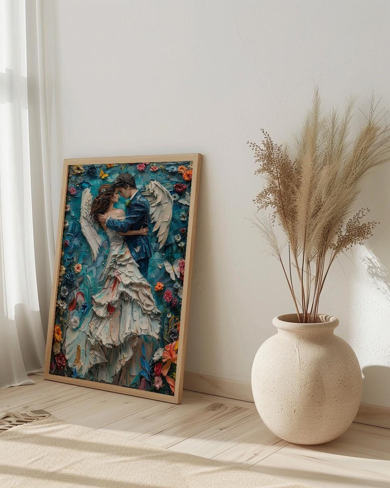 The Lovers Tarot Art Print, Mystic Wedding Decor - Newlywed Gift