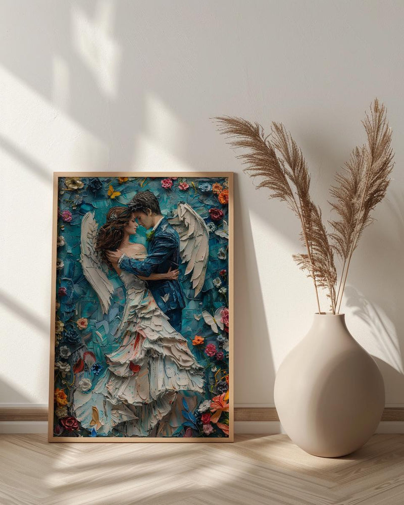 The Lovers Tarot Art Print, Mystic Wedding Decor - Newlywed Gift