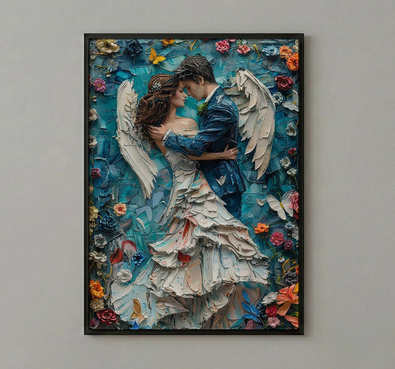 The Lovers Tarot Art Print, Mystic Wedding Decor - Newlywed Gift
