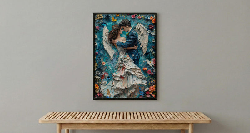 The Lovers Tarot Art Print, Mystic Wedding Decor - Newlywed Gift