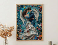 The Lovers Tarot Art Print, Mystic Wedding Decor - Newlywed Gift