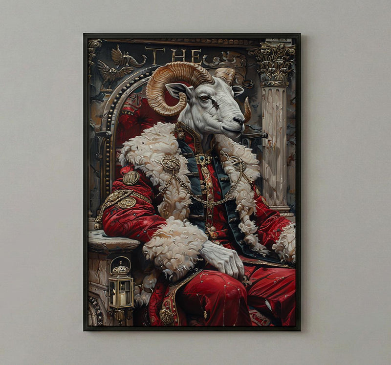 The Emperor Tarot Wall Art, Divine Masculine Art - Mystic Couple Gift