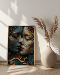Two of Cups Print, Soulmate Tarot Decor - Anniversary Gift