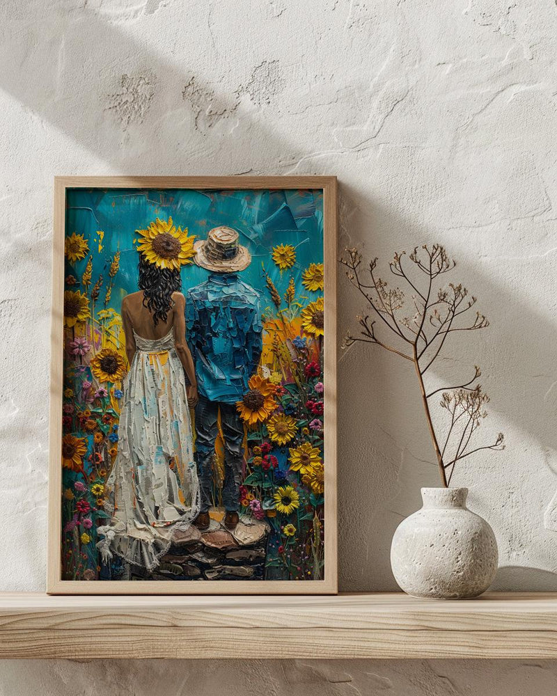 The Sun Tarot Art, Joyful Mystic Decor - Newlywed Couple Gift