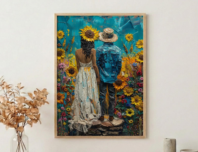 The Sun Tarot Art, Joyful Mystic Decor - Newlywed Couple Gift