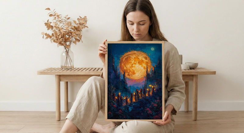 Three of Cups Wall Art, Tarot Wedding Print - Mystic Coven Gift
