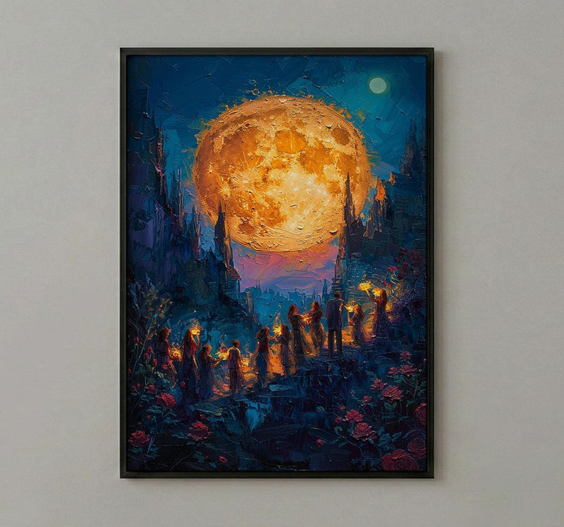 Three of Cups Wall Art, Tarot Wedding Print - Mystic Coven Gift