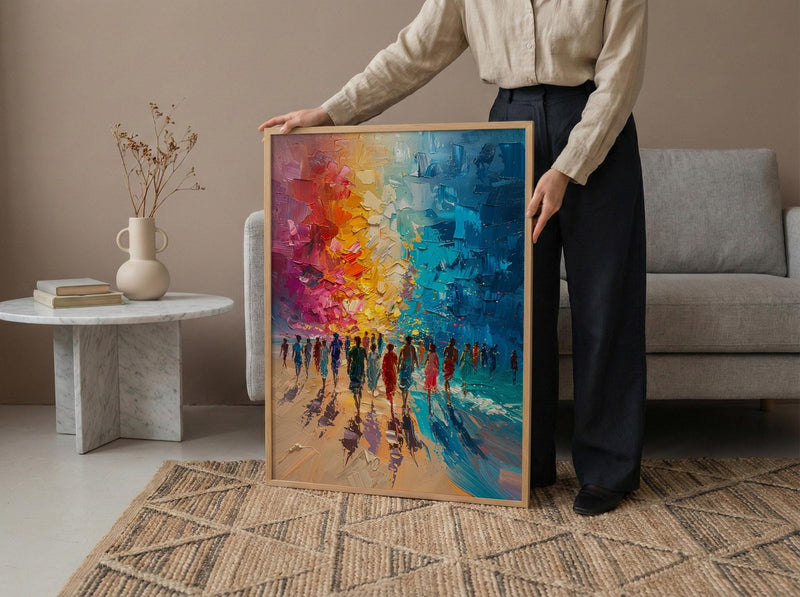4th Of July Beach Party Art Print, Summer Celebration Wall Decor - Coastal Poster