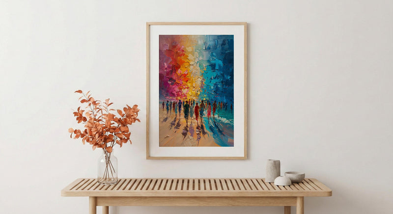 4th Of July Beach Party Art Print, Summer Celebration Wall Decor - Coastal Poster