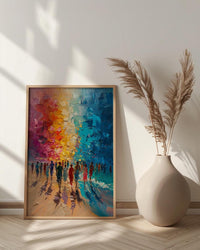 4th Of July Beach Party Art Print, Summer Celebration Wall Decor - Coastal Poster