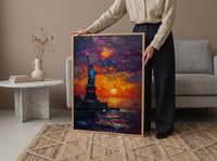 Statue Of Liberty Art Print, NYC Patriotic Decor - Independence Day Poster