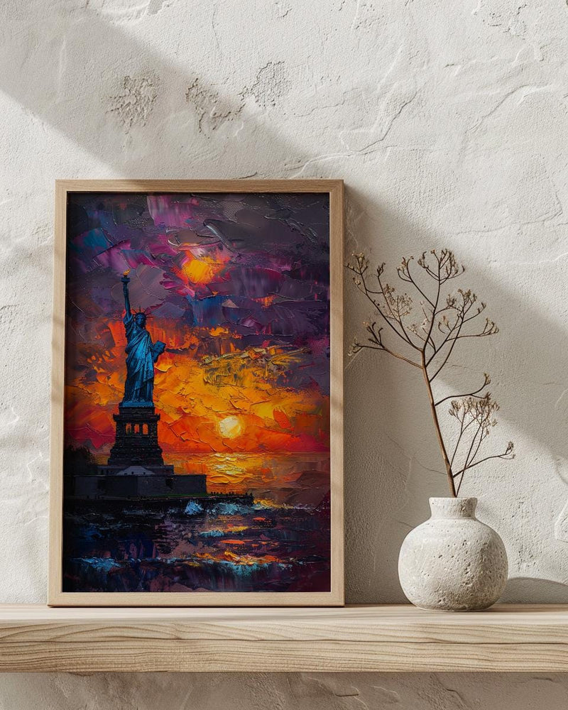 Statue Of Liberty Art Print, NYC Patriotic Decor - Independence Day Poster