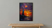 Statue Of Liberty Art Print, NYC Patriotic Decor - Independence Day Poster