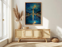 Washington Monument Wall Art, Patriotic DC Decor - Historic Landmark Print