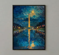 Washington Monument Wall Art, Patriotic DC Decor - Historic Landmark Print