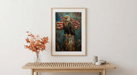 Bald Eagle Portrait Art Print, Rustic Patriotic Decor - Wildlife Americana Poster