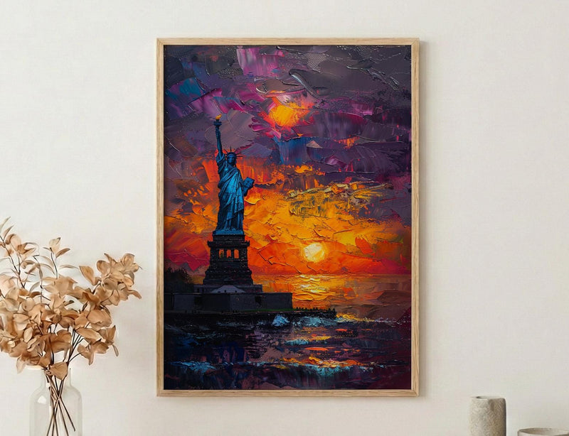 Statue Of Liberty Art Print, NYC Patriotic Decor - Independence Day Poster