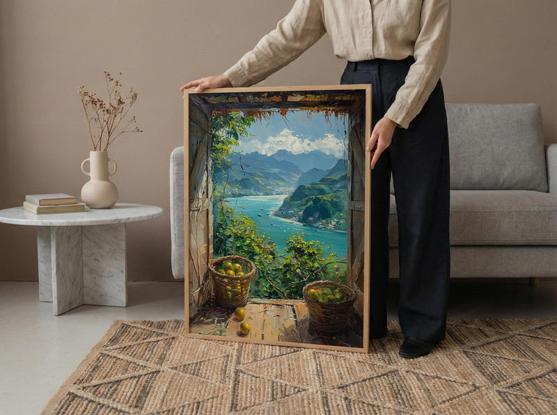 Philippines Window Poster, Chocolate Hills Decor - Tropical Mango Art