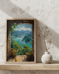 Philippines Window Poster, Chocolate Hills Decor - Tropical Mango Art