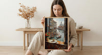 Venice Window Wall Art, Grand Canal Decor - Espresso Cup Mask Landscape