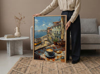 Lisbon Window Art Print, Yellow Tram Decor - Pastel De Nata Landscape