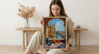 Jaipur Window Wall Art, Hawa Mahal Decor - Pink City Bangles Print
