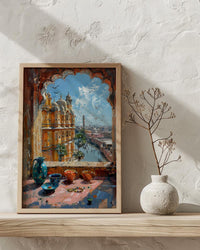 Jaipur Window Wall Art, Hawa Mahal Decor - Pink City Bangles Print