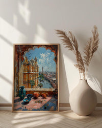 Jaipur Window Wall Art, Hawa Mahal Decor - Pink City Bangles Print
