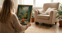 Darjeeling Window Art Print, Tea Garden Decor - Masala Chai Landscape
