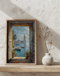 Mumbai Window Poster, Rainy City Wall Decor - Gateway of India Art