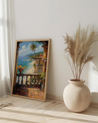 Goa Window Wall Art, Tropical Beach Decor - Palm Tree Summer Print