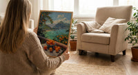 Brazil Window Poster, Rio De Janeiro Decor - Tropical Acai Landscape
