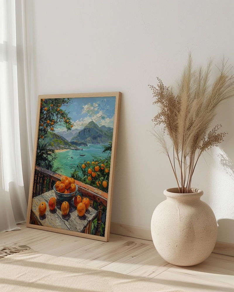 Brazil Window Poster, Rio De Janeiro Decor - Tropical Acai Landscape