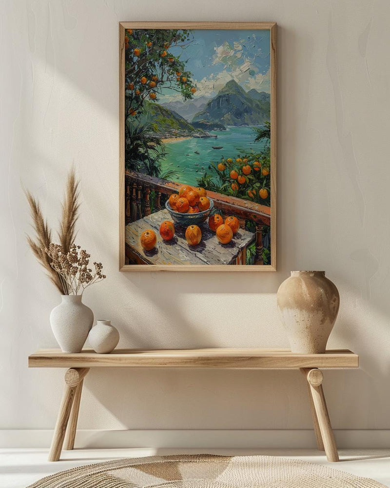 Brazil Window Poster, Rio De Janeiro Decor - Tropical Acai Landscape