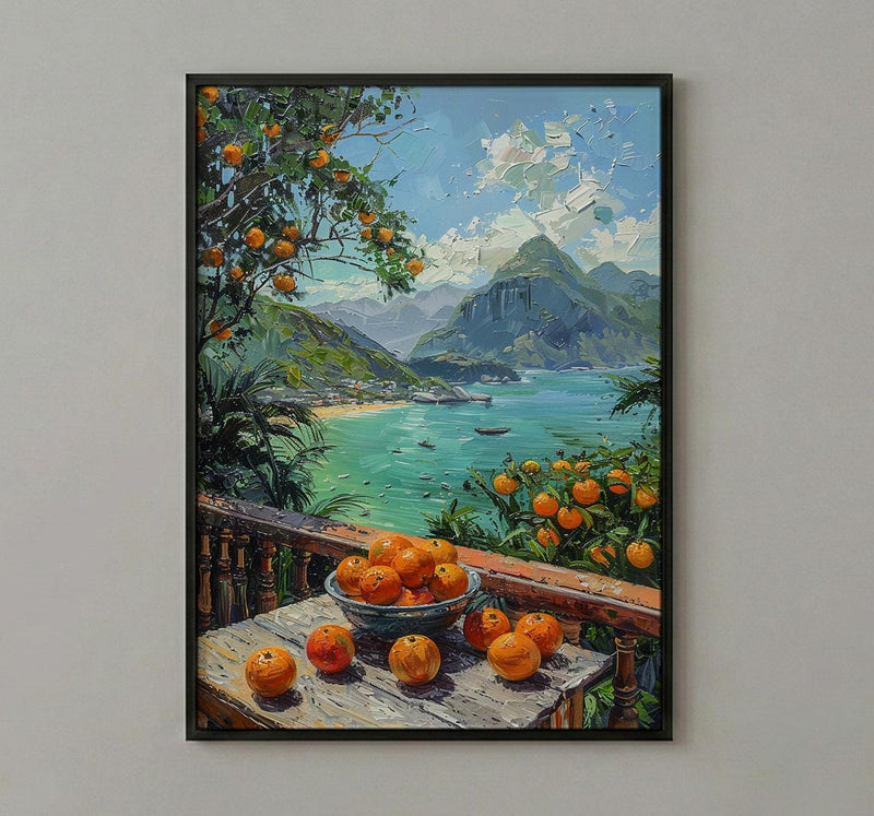 Brazil Window Poster, Rio De Janeiro Decor - Tropical Acai Landscape