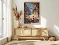 Petra Window Poster, The Treasury Decor - Red Rock Cave Landscape