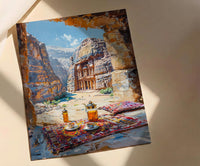 Petra Window Poster, The Treasury Decor - Red Rock Cave Landscape