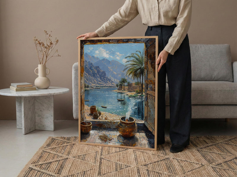Oman Window Wall Art, Fort Mountain Decor - Frankincense Incense View