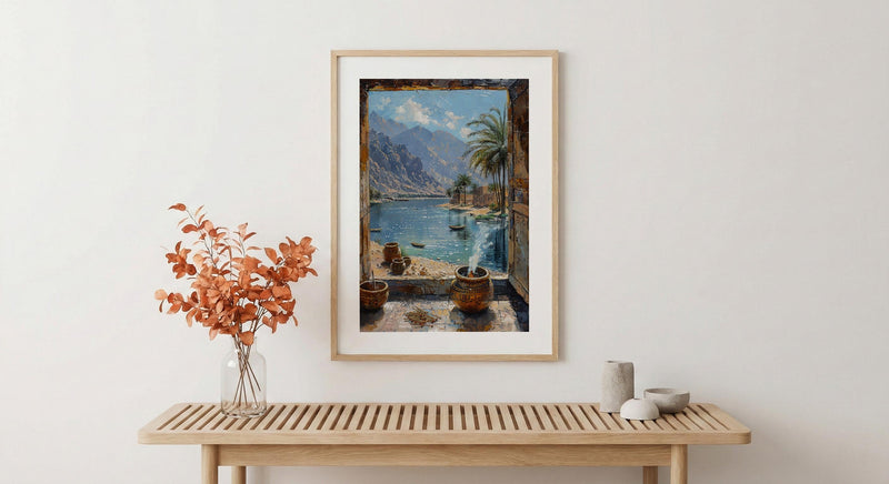 Oman Window Wall Art, Fort Mountain Decor - Frankincense Incense View