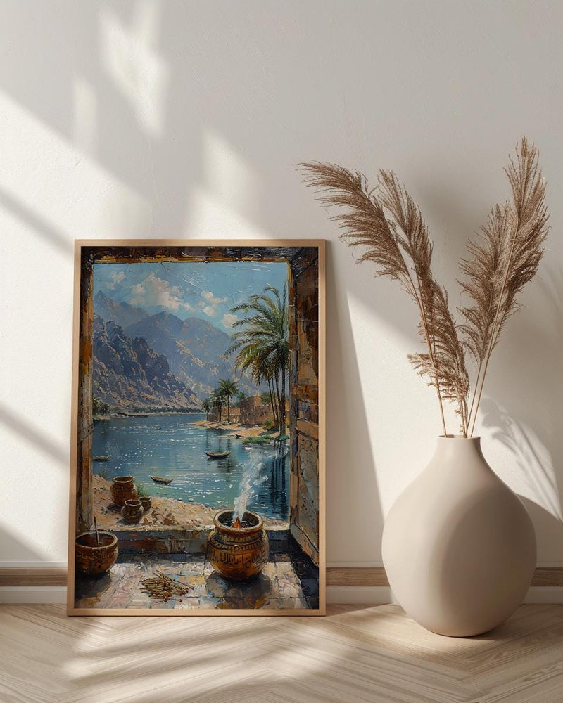 Oman Window Wall Art, Fort Mountain Decor - Frankincense Incense View