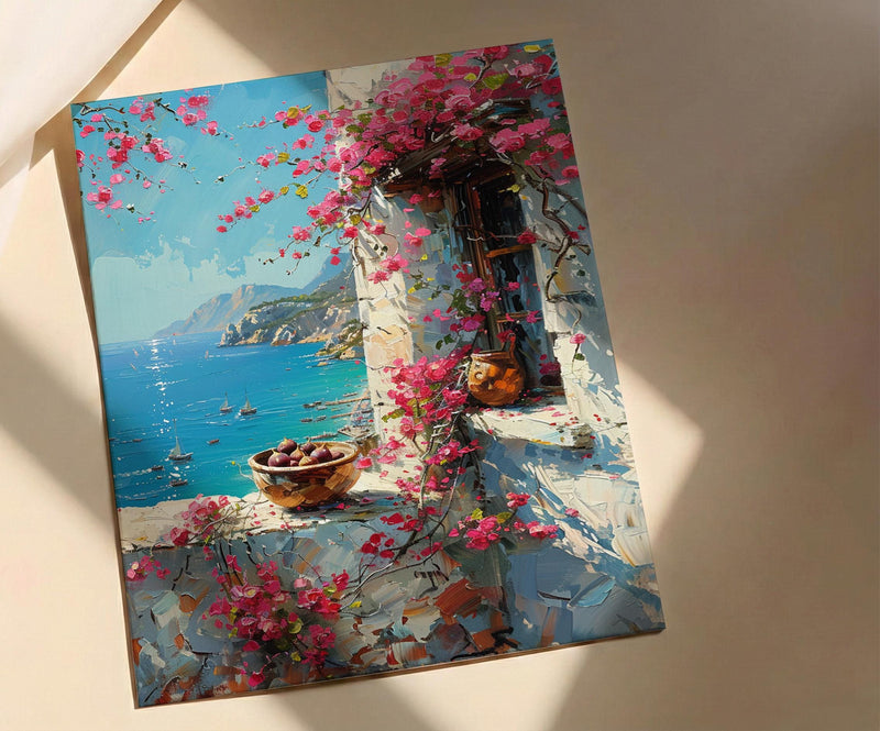 Bodrum Window Art Print, Aegean Sea Decor - White House Fresh Figs