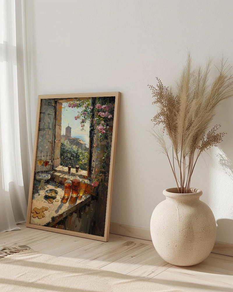 Dark Academia Art Print, Castle Window Decor - Medieval Alchemist View