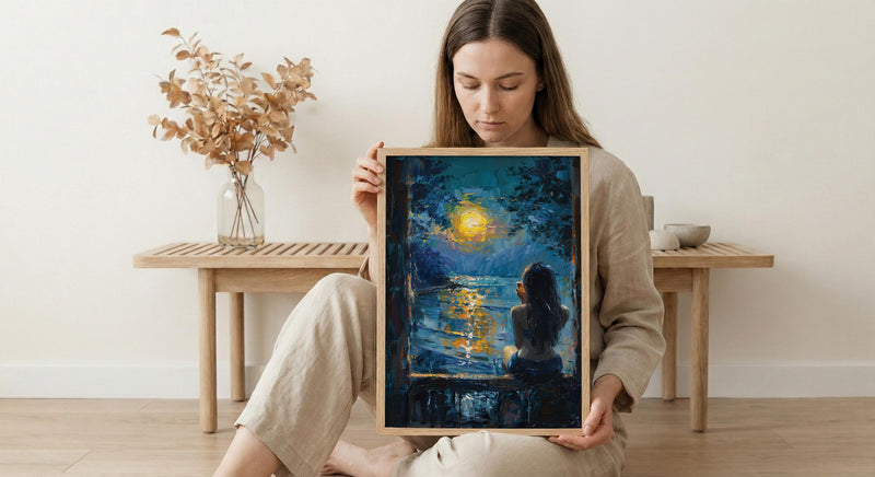 Fortune Teller Poster, Night Carnival Decor - Tea Leaf Reading Art